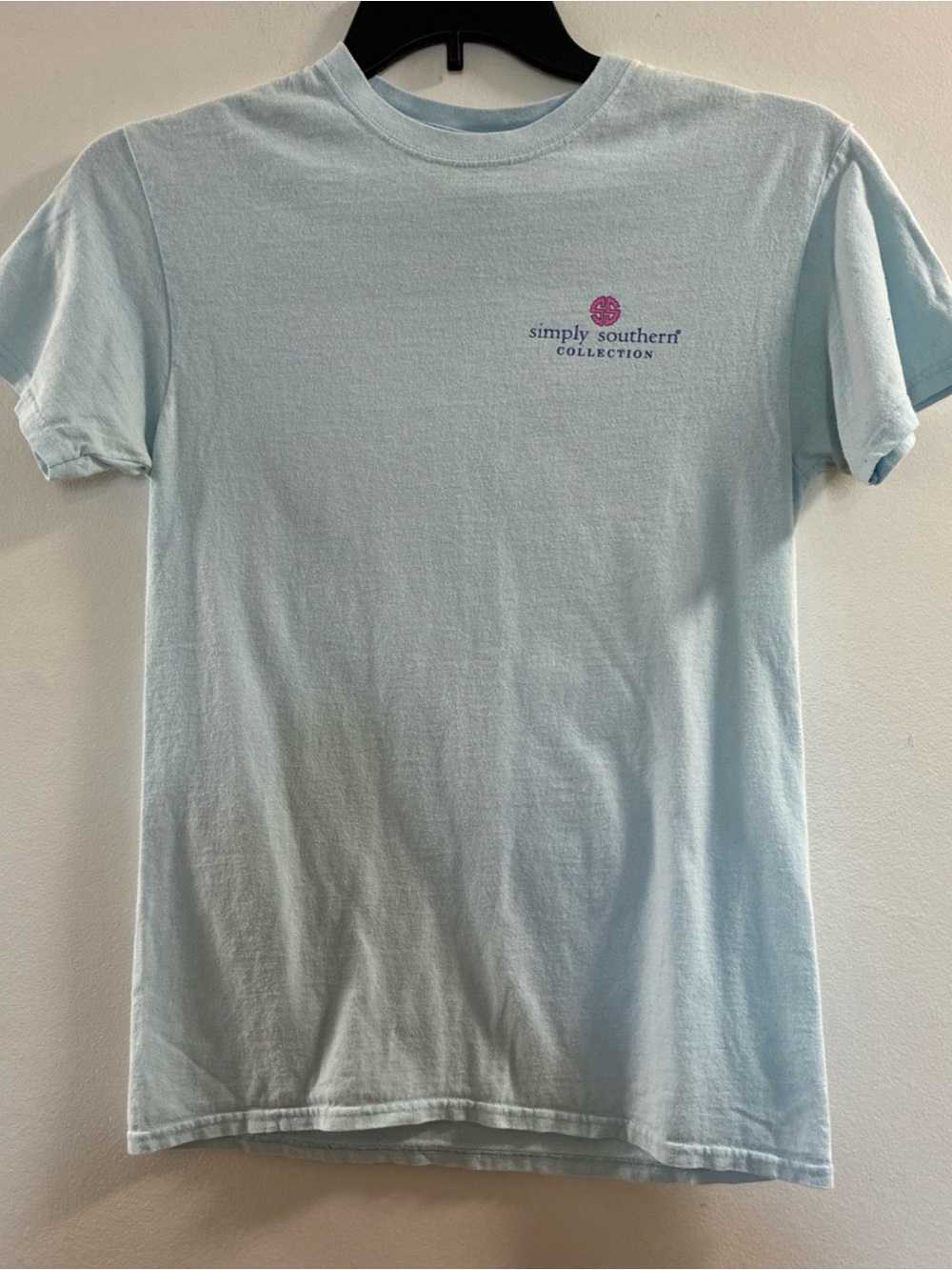 Simply Southern Pastel Blue 100% Cotton Crewneck Tee
